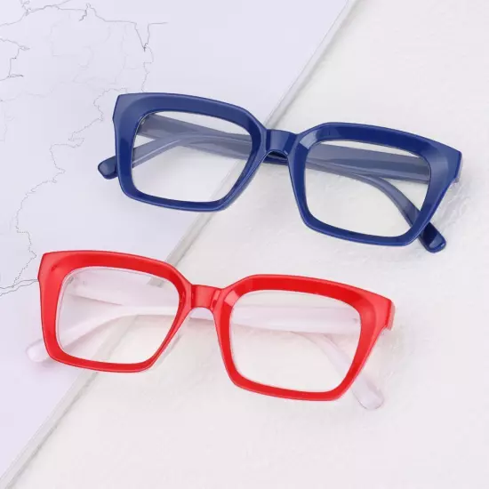 Square Oversized Reading Glasses Presbyopia Eyeglasses Large Frame