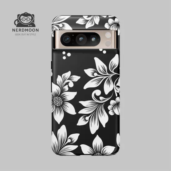 Black & White Floral Style - Tough Cases