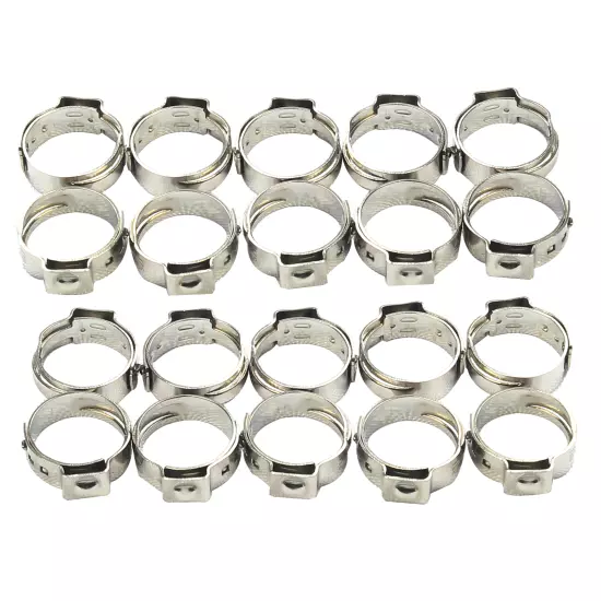 3/4" inch PEX Stainless Steel Clamp Cinch Rings Crimp Pinch Fitting 20 pcs