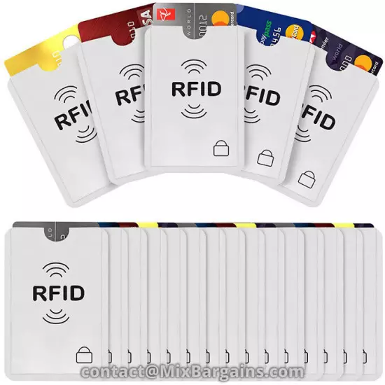 RFID BLUE, 1 (ONE) SLEEVE BLOCKING CREDIT/DEBIT/ID CARD ANTI-THEFT SHIELD