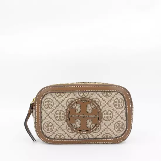 Tory Burch Mini T Monogram Crossbody Bag Hazelnut Brown OS