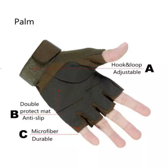 Men's Tactical Gloves Shooting Hunting Hiking Airsoft Cycling Motorcycle Gloves