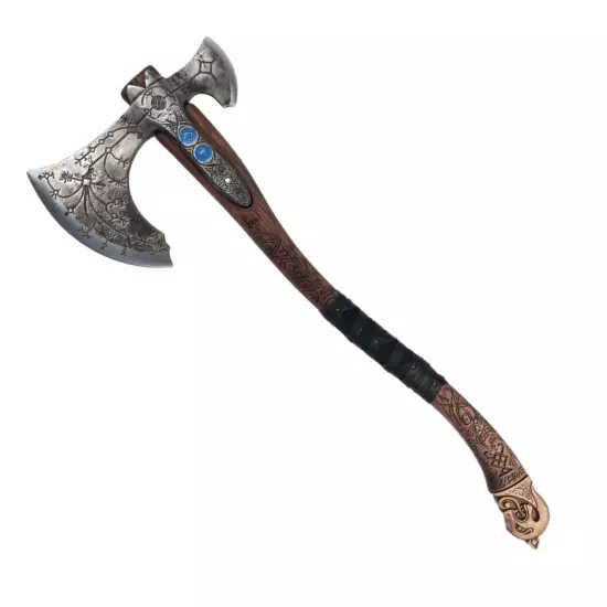 Leviathan axe with Kratos ax Luminescent runes GOW hand forge Ashwood 9lb 36"