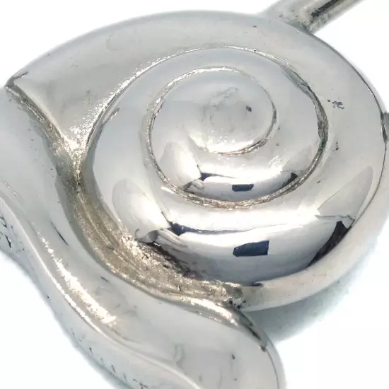 Hermes Snail 1995 Annee De la Route Cadena Lock Bag Charm Silver XX90145