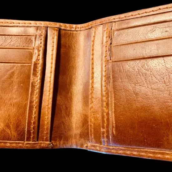 Just Fold Leather Wallet Bifold Premium Quality Buffalo Cards Poker NEW