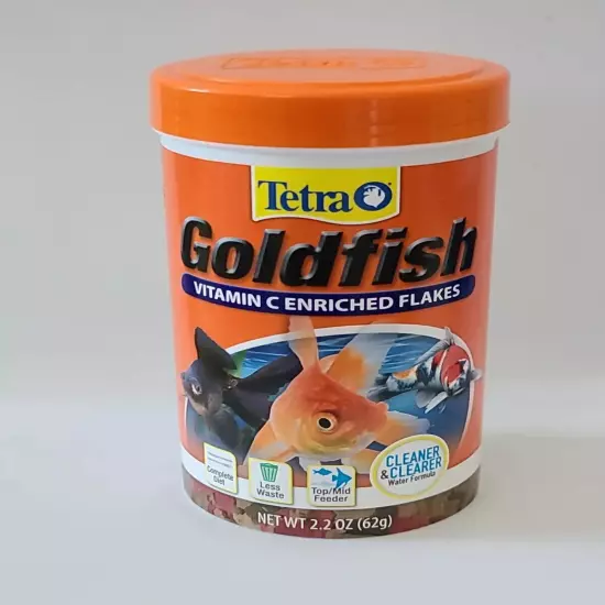 Tetra Goldfish • Food Flakes VITAMIN C COMPLETE DIET Cleaner Water EXP : 05/25