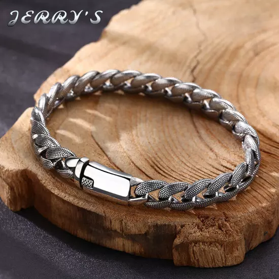 10MM Heavy 925 Sterling Silver Cuban Link Bracelet Men Hip Hop Vintage Jewelry