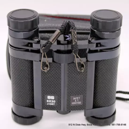 Edmund Scientific Binoculars ES 8x20 Made By Tasco J-B15 #35698 Japan Soft Case