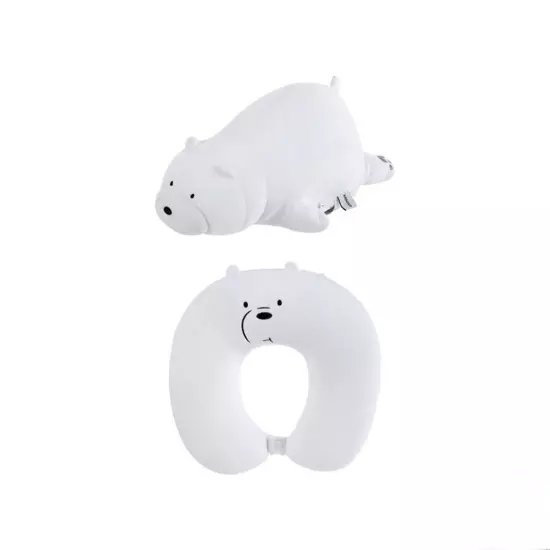 Miniso x We Bere Bear Plush Neck Pillow Travel Support Head Panda Gizzly IceBear