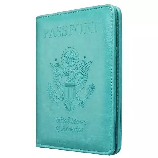 Slim Leather Travel Passport Wallet Holder RFID Blocking ID Card Case Cover US