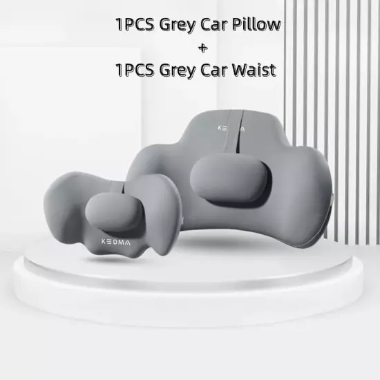 Car Headrest Neck Pillow Waist Pillow Car Seat Back Cushion Lumbar Universal