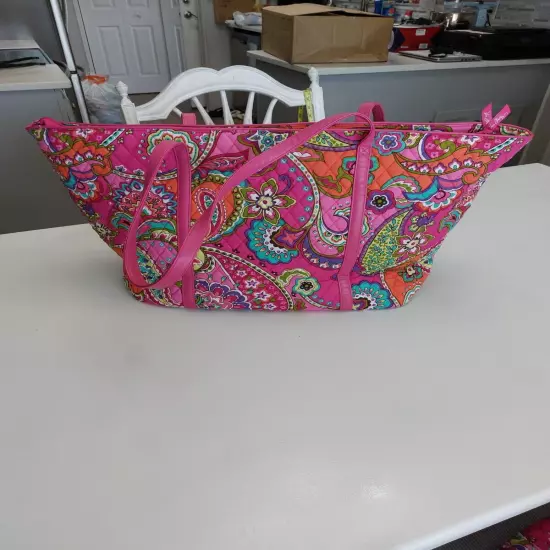 Vera Bradley Pink Swirls Set Lg Duffel, Miller Tote & LG Cosmetic 