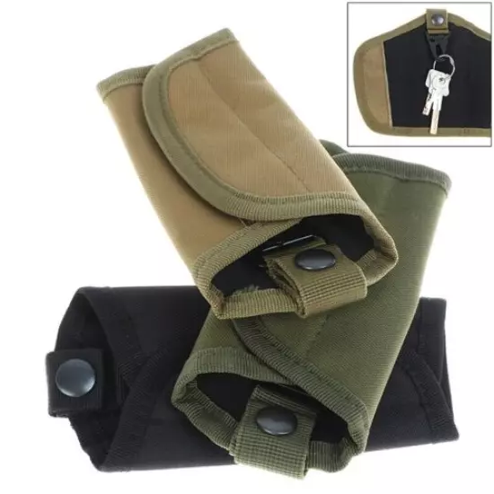 Outdoor Molle Pouch Tactical Key Wallet Keychain Holder Case Waist Bag 3 Colors