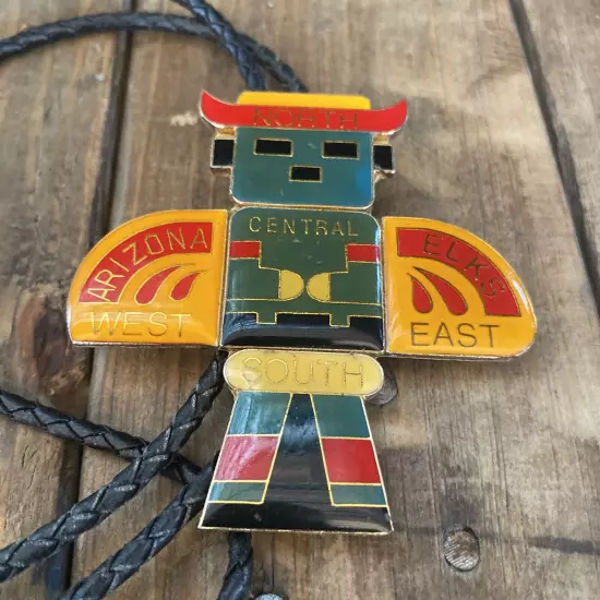 Enamel Kachina Arizona Bolo Tie 