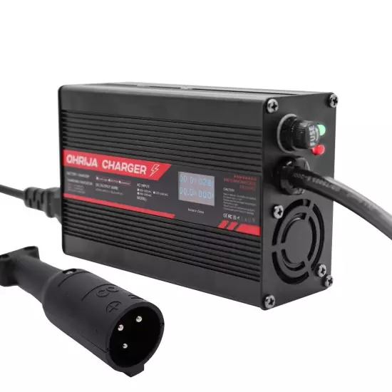 48 Volt 5 Amp Golf Cart Battery Charger with Round 3 Pin Plug for Club Car