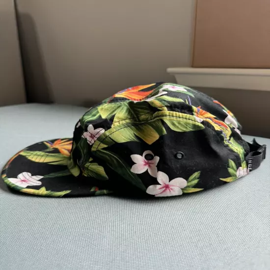 HUF 5 Panel Hat Cap Strap Back Floral Flower Allover One Size Stussy Supreme