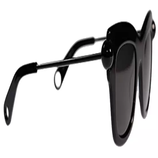 $540 Christopher Kane Cat Eye Sunglasses Black Grey Lens Sleek Polished Bold NWT