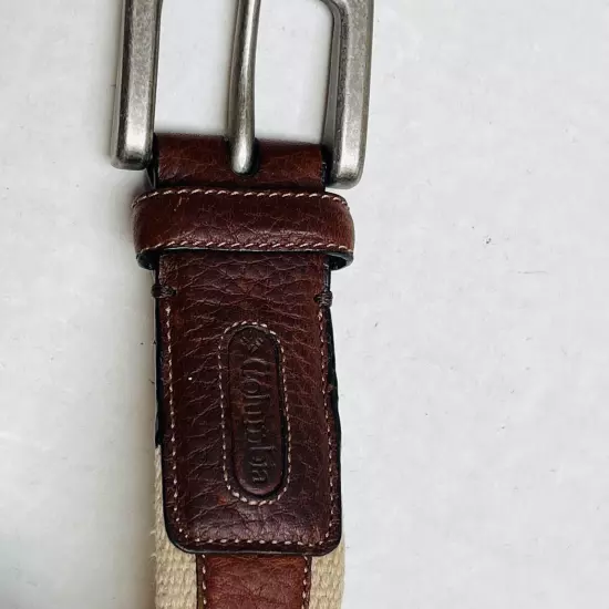 Columbia Leather Fabric Belt Mens 40 Western Outdoor Casual Travel Vacation