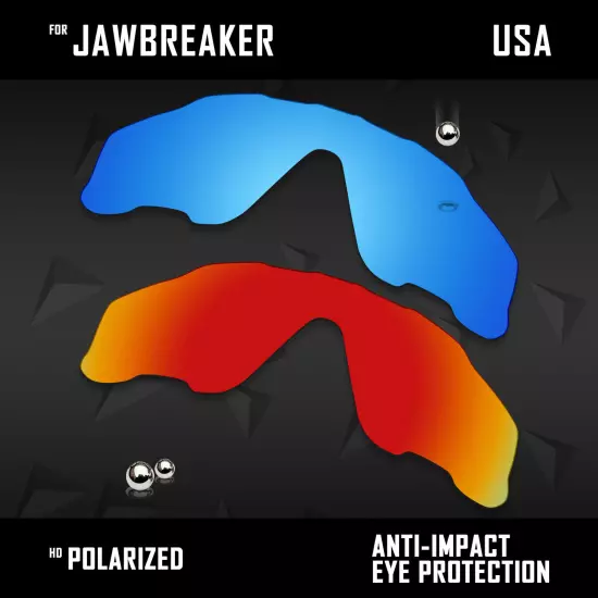 Anti Scratch Polarized Replacement Lenses for-Oakley Jawbreaker OO9290 Opt