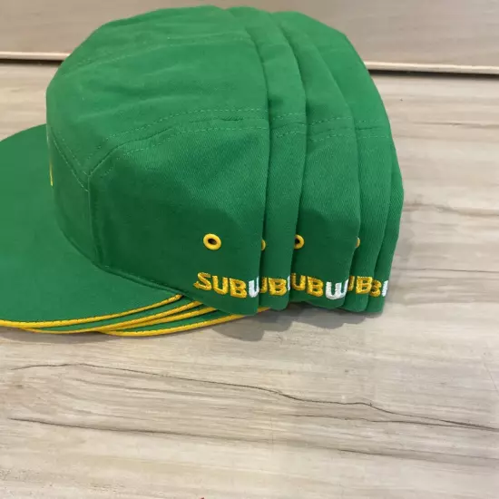 Subway Green Hat Snapback Hat SUBWAY Hat Brand New MANAGERS SPECIAL OF 5!!!