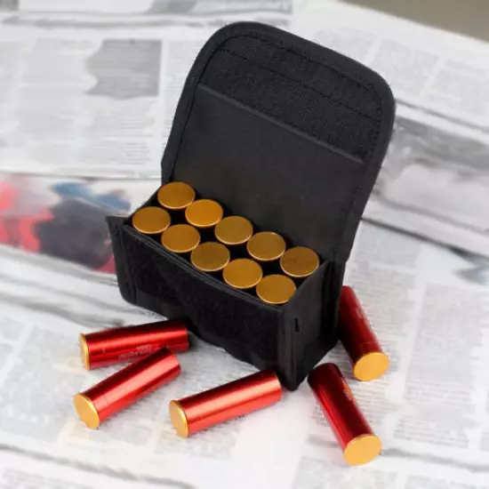 Tactical 10 Rounds Molle Ammo Pouch 12GA Shell Holder Bag Waist Cartridges Pouch