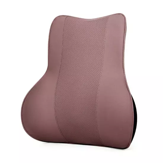 Car Seat Headrest Rest Neck Pillow PU Leather Car Neck Pillow Car Lumbar Support