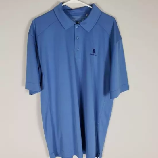 MISSION INN XL CUTTER & BUCK GOLF SHIRT DRYTEC MOISTURE WICKING SPORTS BLUE