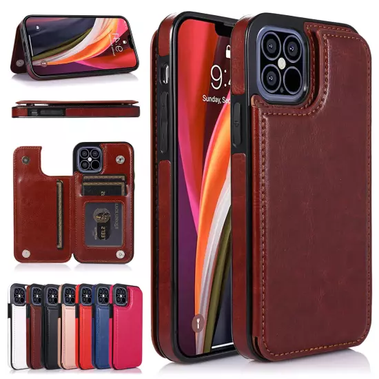 Wallet Card Case Cover Leather Magnetic For iPhone 15 16 PRO MAX 14 13 12 11 XS 