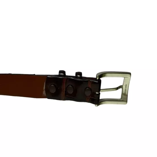 Saks 5th Avenue Genuine Brown American Alligator Leather Belt Mens 38