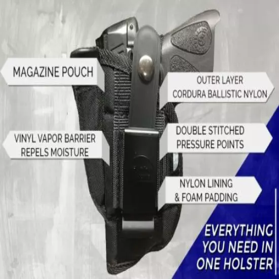 Nylon Pistol Holster For Your Side Fits Kel-Tec P-32, P-3AT and .380