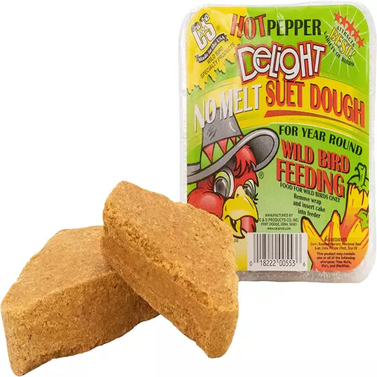 Hot Pepper Delight No Melt Suet Dough 11.75 Ounces, (Pack of 8)