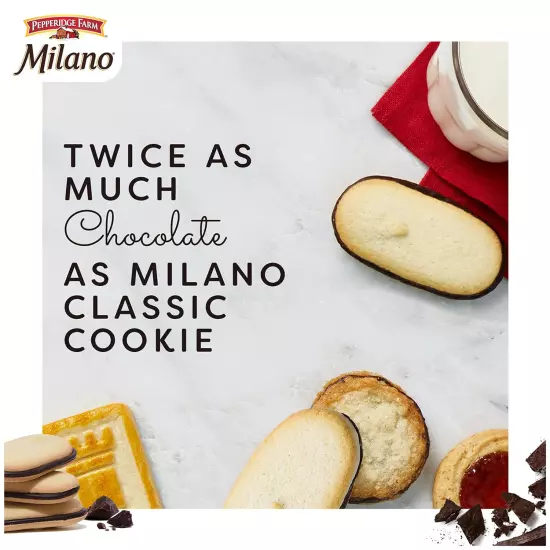 Milano Cookies, Double Dark Chocolate, 3 Bags, 7.5 Oz. Each