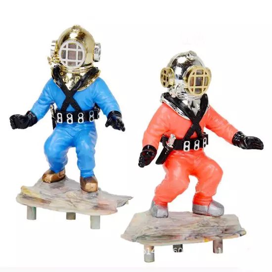 Deep sea diver Air Driven Ornament Fish Tank Decor Aquarium Decoration