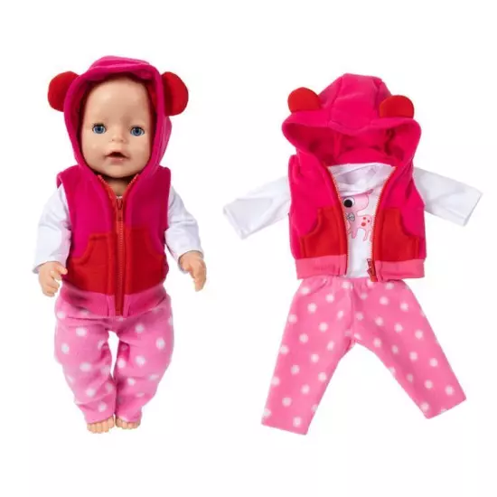 Newborn Baby Clothes 3PCS/Set Dolls Outfit for 14~16 inch Reborn Boy&Girl Dolls