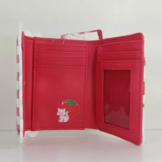 Strawberry Shortcake Gingham Mini Backpack Bag & Wallet Cardholder Set New