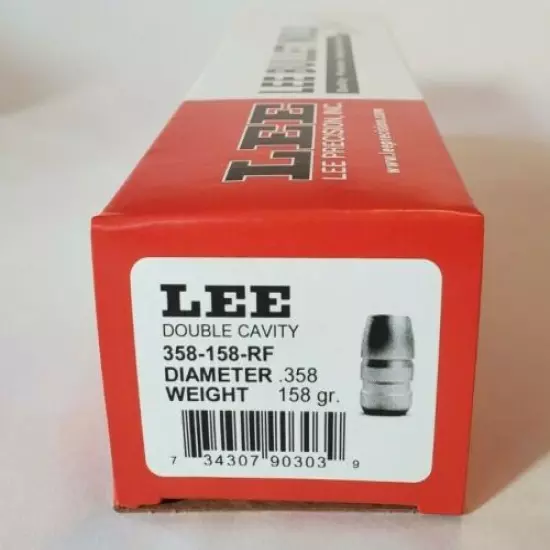 LEE 90303 LEE 2-CAVITY BULLET MOLD 358-158-RF .358 DIA 158 GR *Ships Fast*