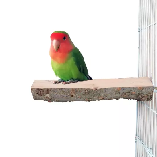 Parrot Bird Cage Perch, 7.1" Natural Wood Stand Perch Bird Perches Bird Stand...