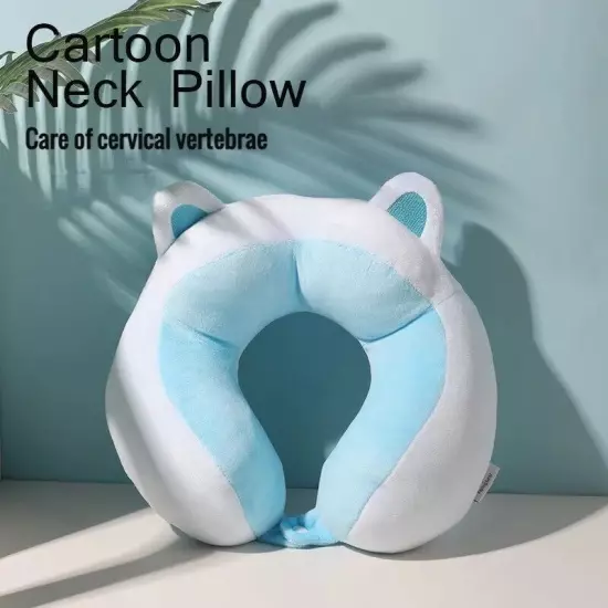 Portable U-Shaped Cute Travel Pillow for Car, Airplane, Neck Support