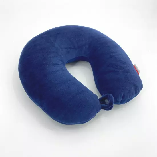 Navy Blue U Shaped Travel Pillow Neck Support Head Rest Airplane Sleep Cushion