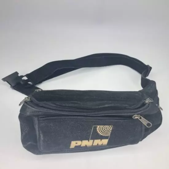 Vintage Black Gold Fanny Pack Pnm Old School Hip Bag a1L