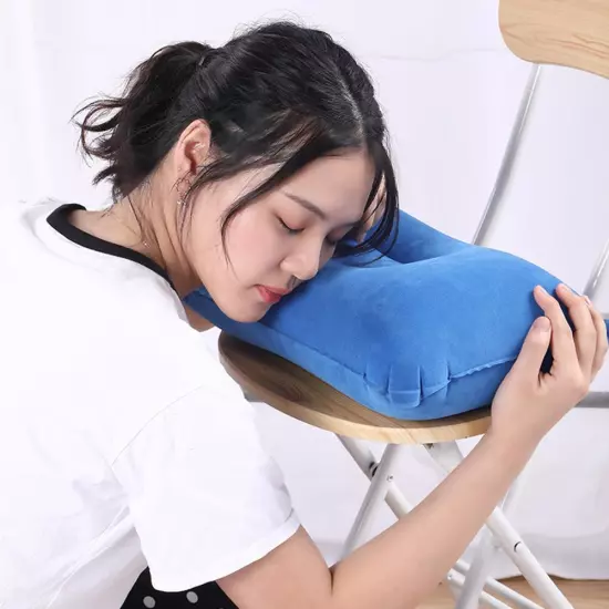 Air-Pillow Inflatable Cushions Portable Head Rest Compacts Camping Travel O-US