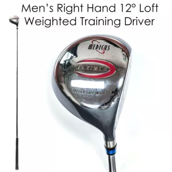 NEW Men's Medicus Maximus Weighted TRAINING Golf Club Driver 12 Degree Loft