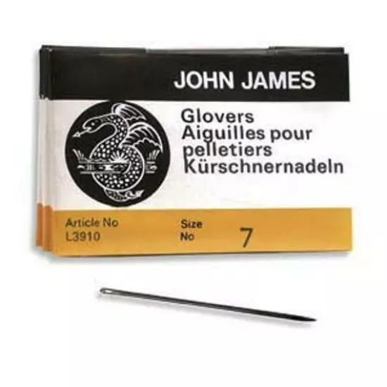 John James GLOVERS NEEDLES - Great for Leather! Glover's Glover Sizes 1 - 12