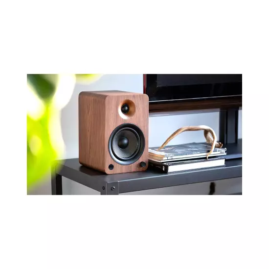 Kanto YU6 Powered Stereo Speakers with Bluetooth and Phono Preamp (Walnut)