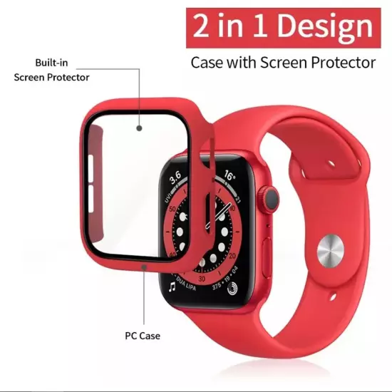 For Apple Watch Series Ultra 7 6 5 4 SE 44/45/49mm Case Cover Screen Protector