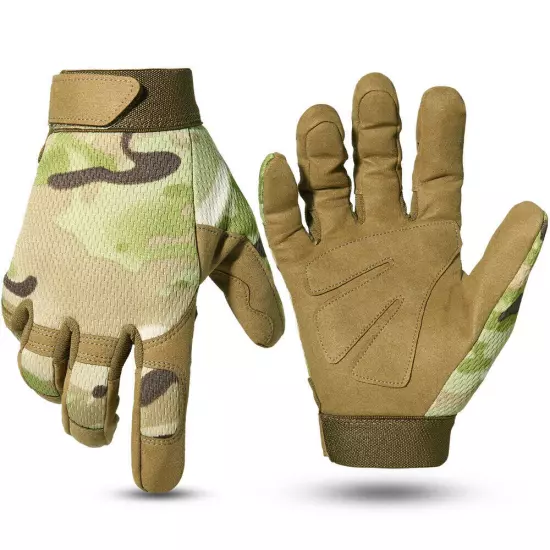 Tactical Army Safety Work Impact Full Finger Gloves Shooting Hunting Motorcycle