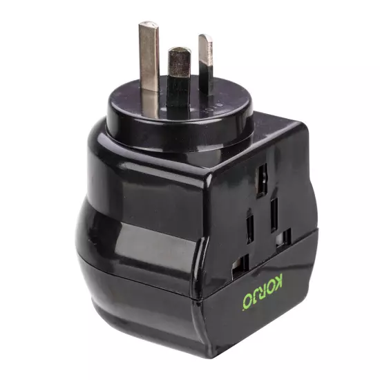 NEW Korjo Multi Reverse Travel Power Adaptor Plug