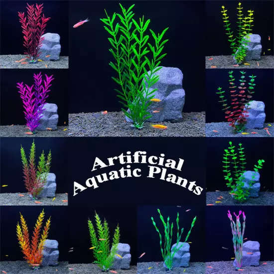 1 PC Micro Landscape Decoration Plastic Aquatic Plants Fish Tank Landscaping ➳