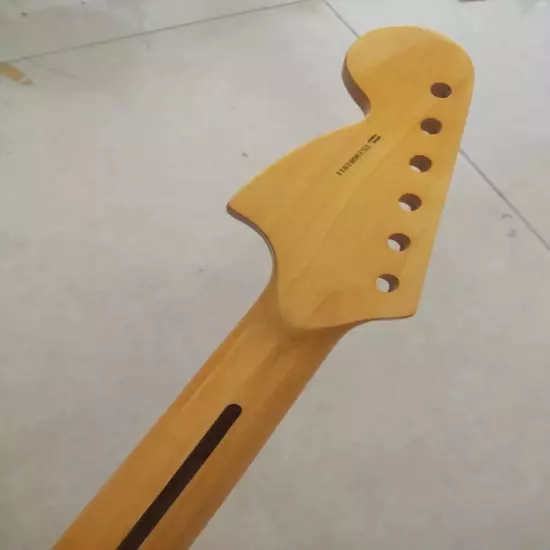 Big head 22 Fret Strat Electric Guitar Neck Maple For DIY Fender Replace yellow