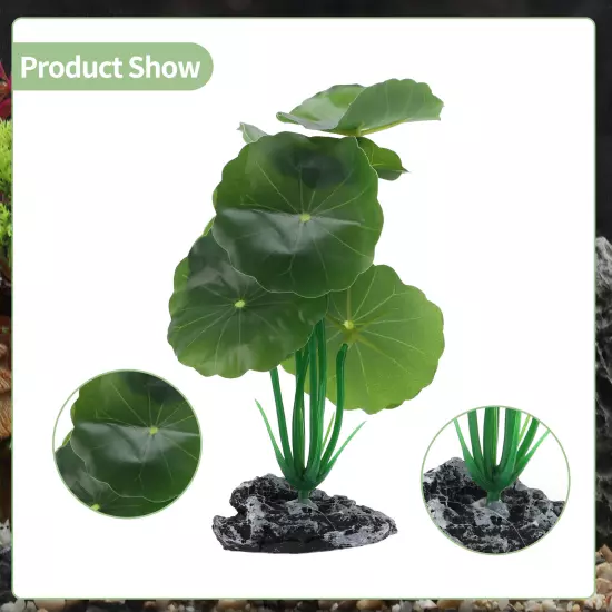 Aquarium Plastic Plants Reptile Plant Decoration for Aquarium 6.5" H Green